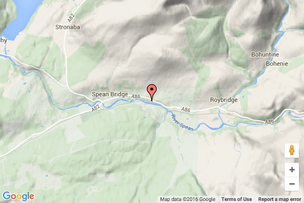 Map of Achaneich, Spean Bridge